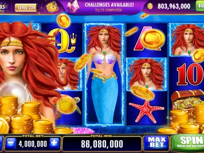 Vista del casino en línea y slots en la app 1win